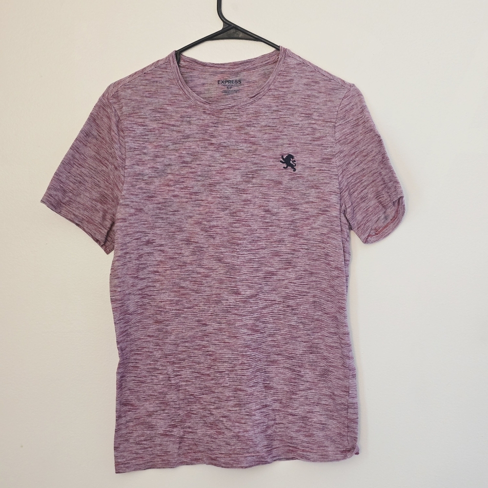 Express Women's Small Heathered Pink Short Sleeve Tee